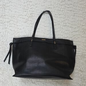 Rachel Zoe Large Black Slouchy Tote Purse Zebra Print Lining